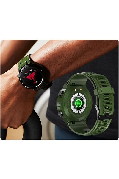 ideal STORE Smartwatch idealStore Military Watch, High Quality Materials, 7 Sports Modes, Pedometer, Me