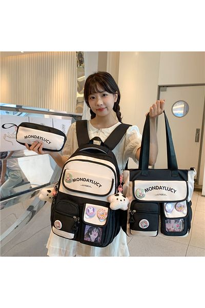 EBT Unisex Large Capacity School Bag Set