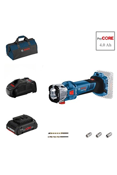 Bosch GCU 18V-30 1x4 Ah ProCORE Akülü Freze / Kuru Levha Kesme Makinesi Bez Ç...