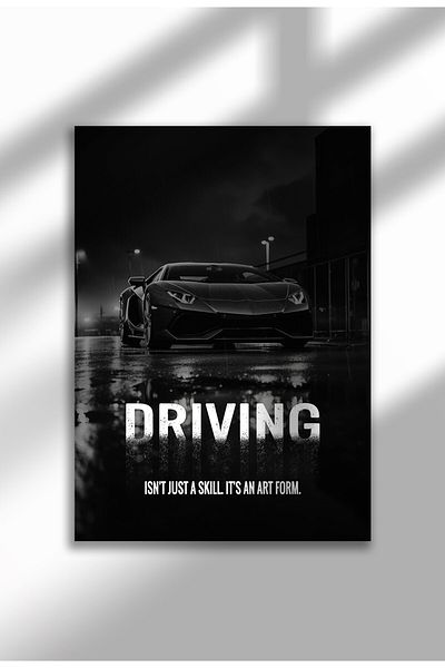 21mxm Frameless Motivational Wall Poster, Supercar Art, "Stop Until Proud" Quote, Fast Mindset 2025
