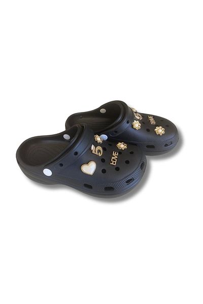 Lovita Shoes Lovita C.R.O.C.S Model Slippers 36-40 Black