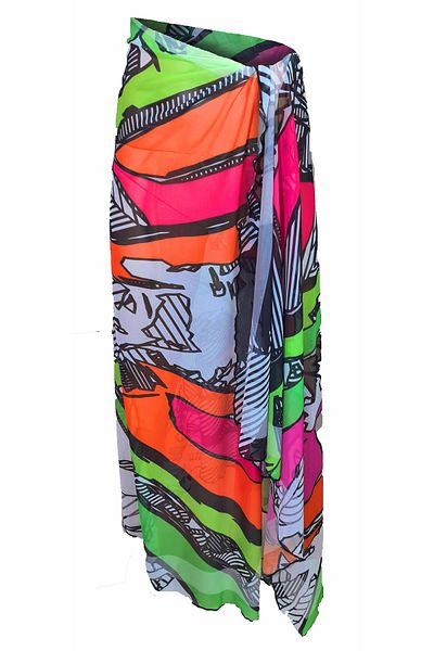 Bolder Curve Mesh Transparent Pop Art Pareo