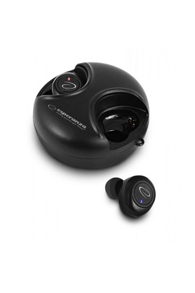 ESPERANZA Casti In-ear Wireless Tws, Aries, Bluetooth V.5.0, Cu Statie De Incarcare, Negre