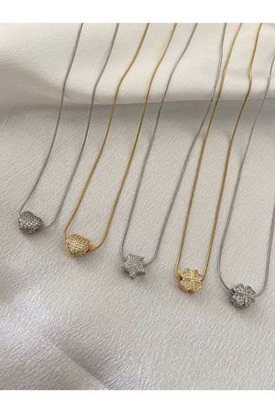 stainless steell Minimal Figure Steel Necklace