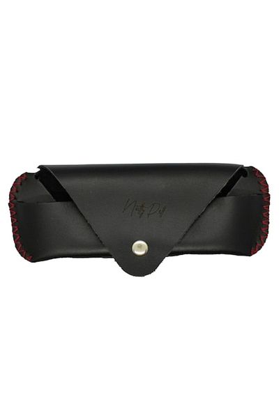 Natty Pell Handmade Glasses Case Black Leather