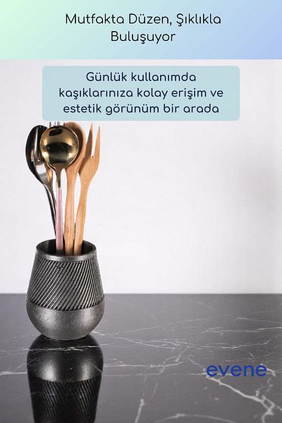 Evene Suport pentru tacâmuri de blat Suport decorativ pentru tacâmuri vertical Cilindru Suport pentru tacâmuri argintiu Culoare antică Model 89
