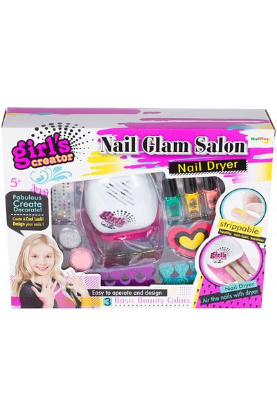 Palmonix Palmonix manicure/pedicure set for children, with polishes, nail dryer and accessories, 11 items