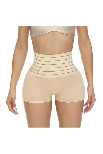 REYNEV Tummy and Belly Lifting, Firming, Hip Lifting Skin Color Boxer Corset