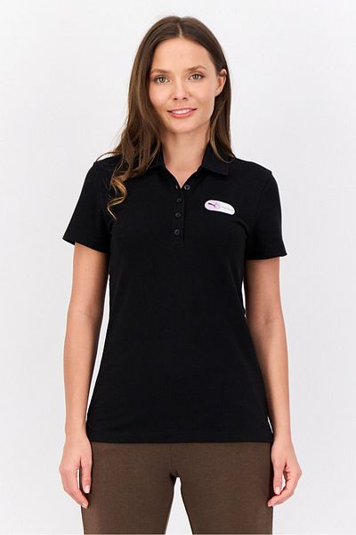 Puma Women Sportswear Fit Short Sleeve Outdoor Polo Shirt, Black