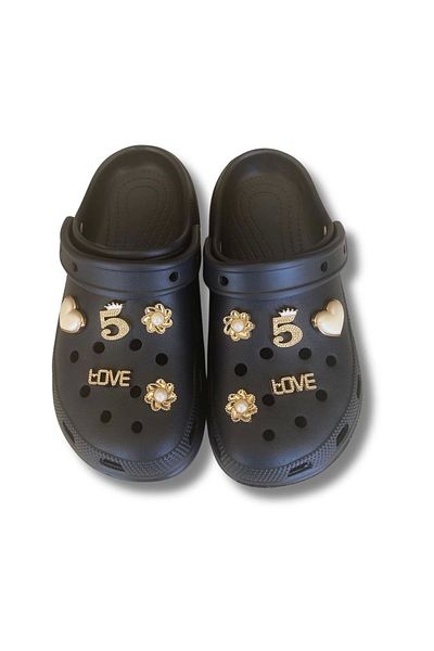 Lovita Shoes Lovita C.R.O.C.S Model Slippers 36-40 Black