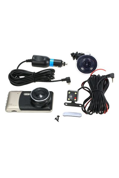 ideal STORE Set of 2 IdealSTORE DVR car cameras, 3.5 inch Romanian menu, Front and rear view recording, AC function
