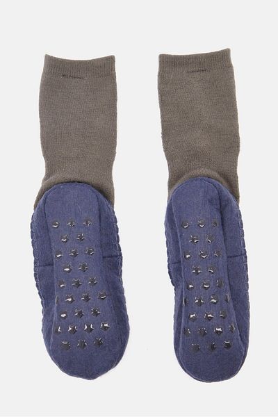 Tchibo Kids Boy Textured Slipper Socks, Grey
