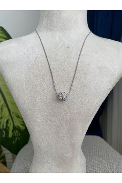 stainless steell Minimal Figure Steel Necklace