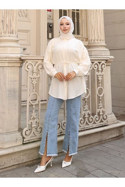 VAV Oversize Shirt - Ecru - Vav