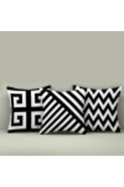 Lenjerii Deosebite Set 3 fete perna decorative 43x43cm, Geometric KIR 116