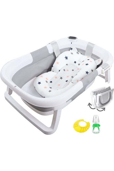 KidProtect Cădiță pentru bebeluși Smally dublă pliabilă cu pernă