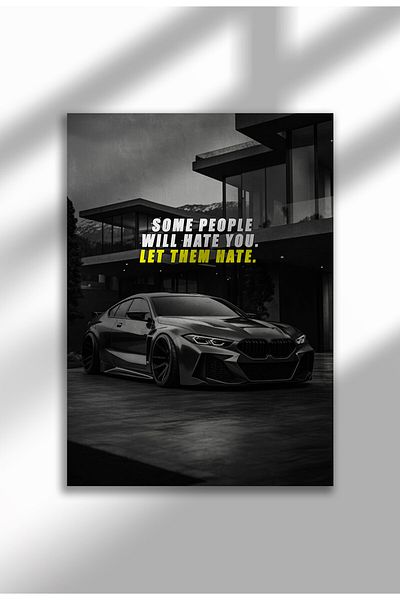 21mxm Motivational Canvas Poster, GT-R Night Drive Art, "Crave Success" Quote, Fuel Your Hustle 2025