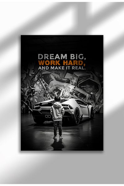 21mxm Motivational Canvas Poster, GT-R Night Drive Art, "Crave Success" Quote, Fuel Your Hustle 2025