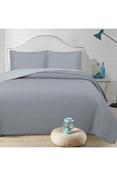 Bella Home Sofia Pompom Double Bedspread Set - 260X240 cm