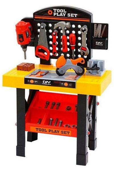 ideal STORE The Little Master idealSTORE Children's Workbench, Dimensions 75 x 50 cm, Includes Hand Drill