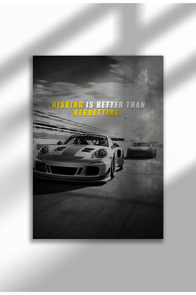 21mxm Motivational Canvas Poster, GT-R Night Drive Art, "Crave Success" Quote, Fuel Your Hustle 2025