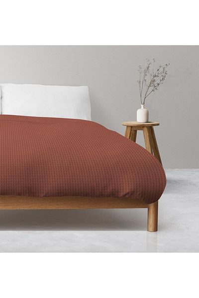 Baveno 100% Cotton 220X240 cm Waffle Patterned, Pique Bed & Sofa Cover