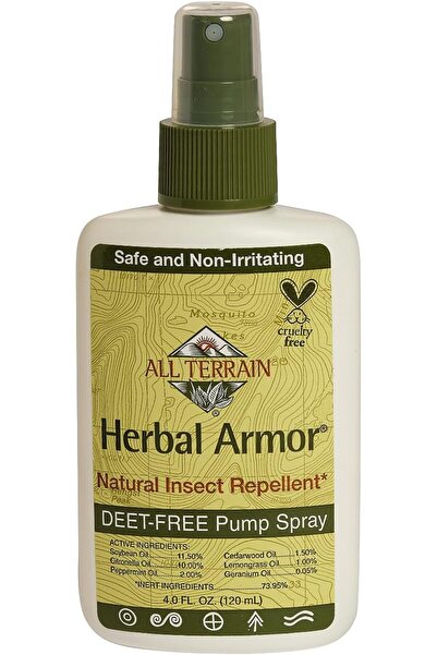 All Terrain بخاخ هيربال أرمور طارد للحشرات، خالٍ من مادة DEET، سعة 120 مل (4 ...