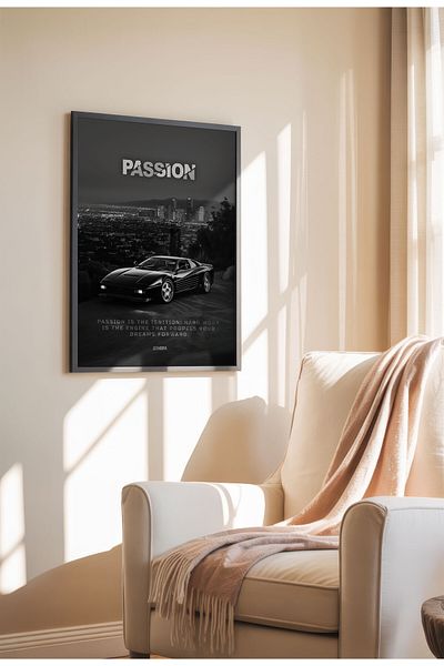 21mxm Motivational Canvas Poster, GT-R Night Drive Art, "Crave Success" Quote, Fuel Your Hustle 2025