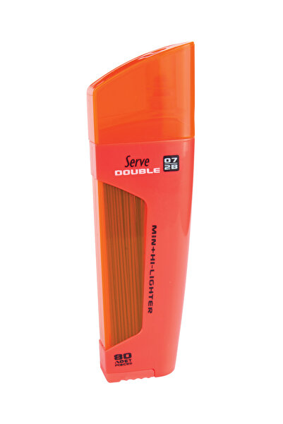 Serve Double Fosforlu Kalem ve Kalem Ucu 0.9mm -- Kırmızı