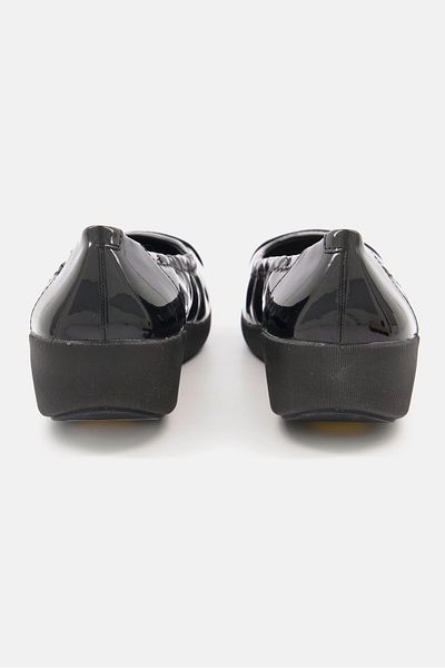 Fitflop Women F-Pop Ballerina Patent Flats, Black