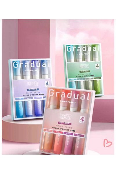 Gıpta 12'Li Loop Highlighter Set Soft Colors 4 Lu Packs