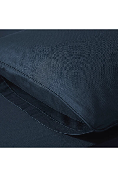 Penelope 100% Cotton Percale Duvet Cover Set 160X220 cm Navy Blue - Pure Series