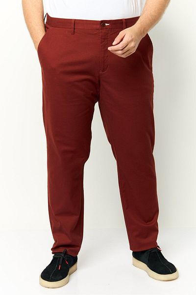 Gant Men Slim Fit Solid Chino Pants, Dark Rust