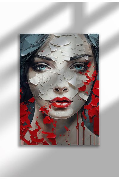21mxm Street Art Poster, Vibrant Graffiti Portrait, Frameless Modern Canvas, Urban Vibe 2025