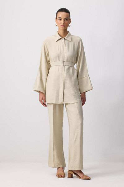 Touché Privé Belted Shirt Pants Set