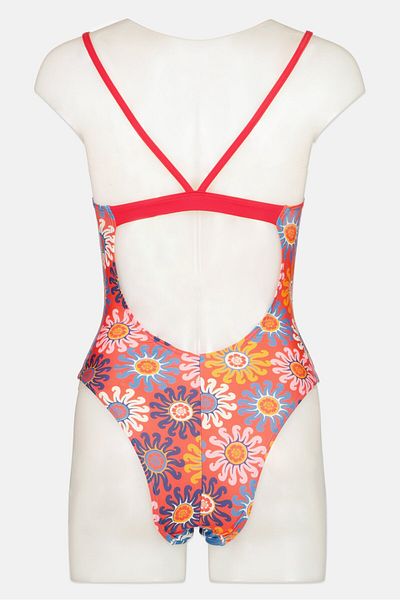 adidas Women Allover Print Non Padded One Piece Swimsuit, Multicolor