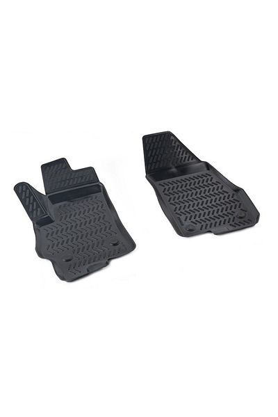 ideal STORE Rubber Floor Mats idealSTORE compatible with Toyota Proace City, for Front 2021->, with Edge