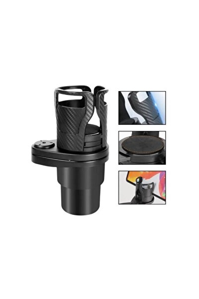 ideal STORE Suport Pahar Multifunctional idealSTORE, Rotativ cu Baza Ajustabila, Negru+ Carbon