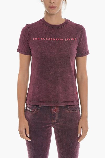 Diesel Tricou cu guler rotund T-Reg-E4 cu efect vintage
