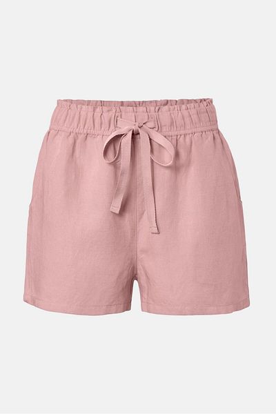 Tchibo Women Regular Fit Drawstring Pull,On Shorts, Blush