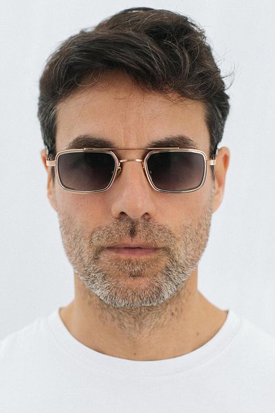 Bilge Karga Sion Gold Green Gradient Men's Sunglasses
