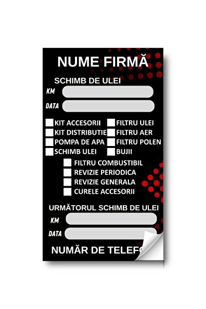 Eticheta Auto Set 200 Etichete Autocolante De Revizie Generală