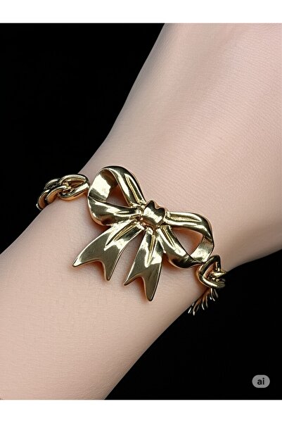 FAMEMUS ACCESSORY سوار نسائي بتفاصيل سلسلة على شكل فيونكة لعيد الحب والمناسبا...