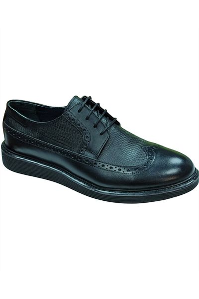 Nevzat ÖgE 01008-Eva Men's Black (40-44) Leather Classic Shoes