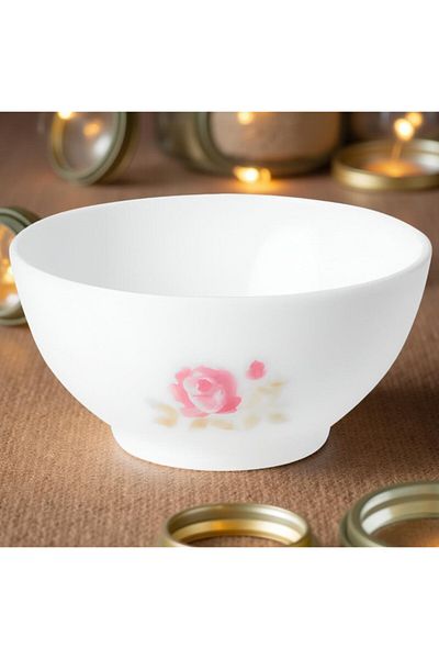 rexa Stylish Floral Print Ceramic Bowl – 6-CM Decorative Dining Bowl