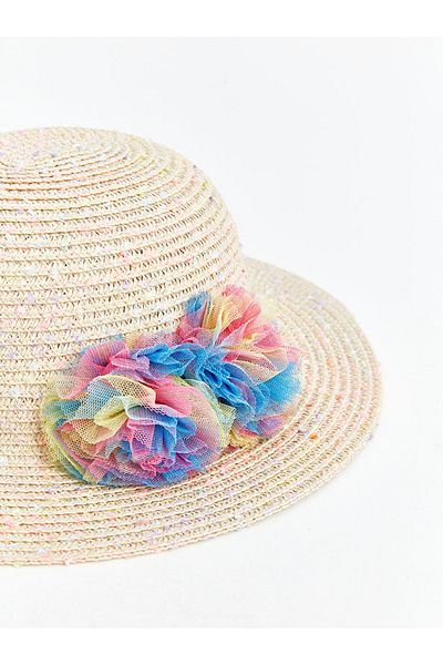 LC Waikiki Lcw Baby Beige Baby Girl Straw Fedora Hat