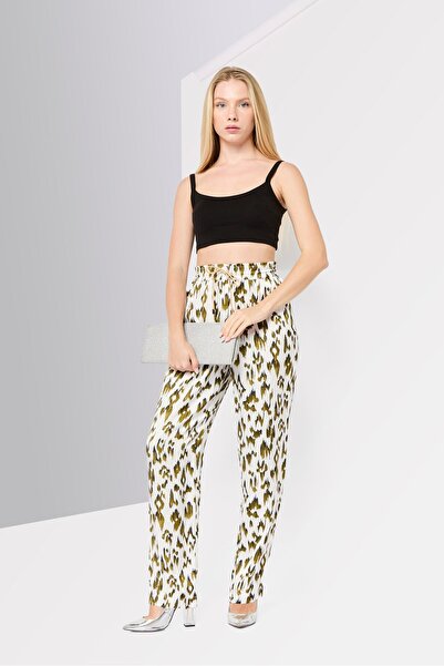 Scotch & Soda Women Short Animal Print Tapered Pants, Multicolor