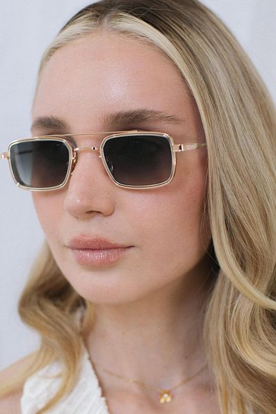Bilge Karga Sion Gold Green Gradient Sunglasses