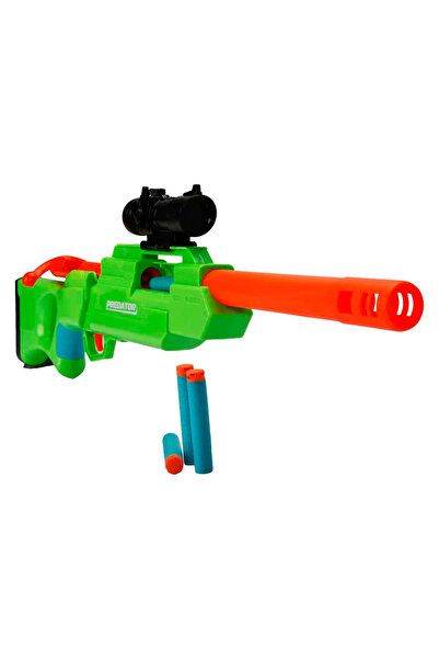 Sunman Air Warriors Predator 4 Mermili Sünger Dart Atan Silah - Yeşil