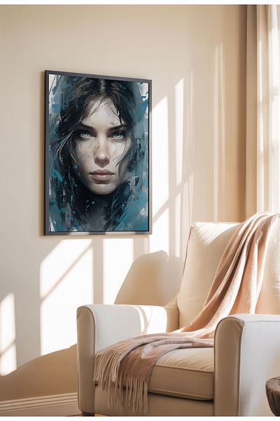 21mxm Street Art Poster, Vibrant Graffiti Portrait, Frameless Modern Canvas, Urban Vibe 2025